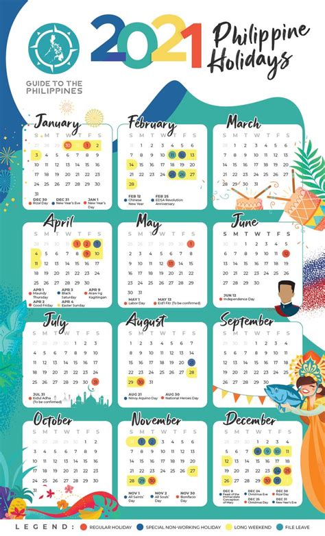 Philippines 2021 Holidays, Long Weekends, and Top .